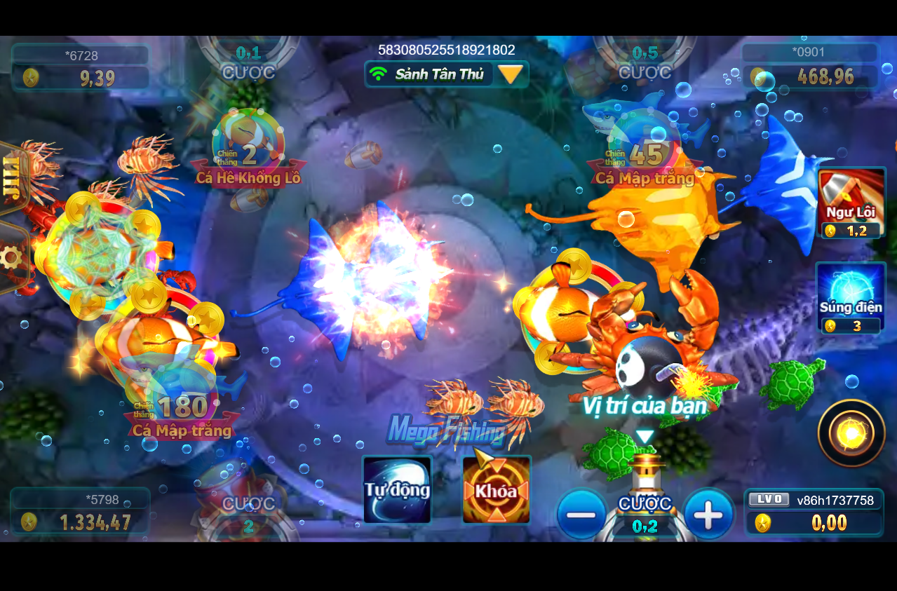 Mỗi vũ khí có sức mạnh và tầm bắn khác nhau, bắn cá OK365 cần lựa chọn cẩn thận vũ khí