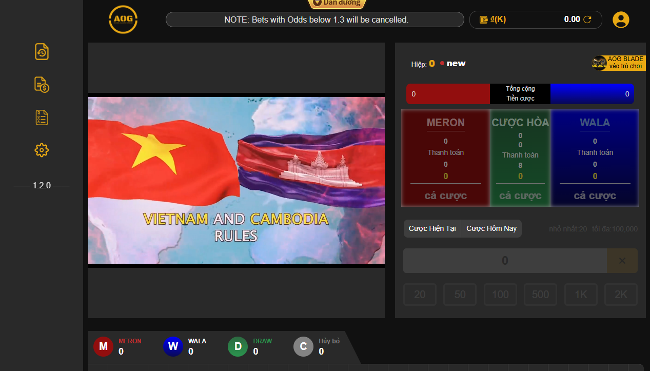 Giao diện xem trực tiếp đá gà lại sảnh đá gà Ok365 do AOG Đá Gà phân phối